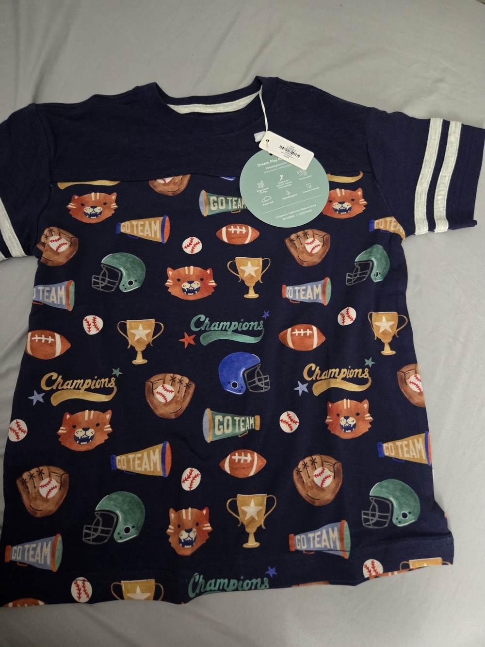 Little Sleepies Team Spirit Short Sleeved Tee